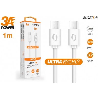 Aligator KALP3AUCUCWH Datový POWER 3A, USB-C/USB-C – Zboží Mobilmania