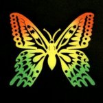Amadea dřevěná dekorace barevná motýl 8cm – Zboží Dáma