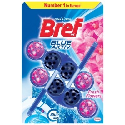 Bref WC Blue Aktiv WC blok v kuličkách Fresh Flowers 2 x 50 g – Hledejceny.cz