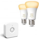 Philips HueWA 8W A60 E27 2P EU + Hue Motion Sensor EU – Zboží Živě