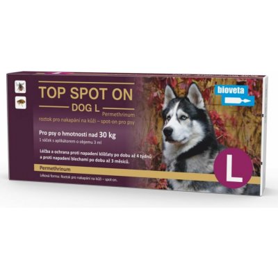 Bioveta Top Spot-on Dog L nad 30 kg 1 x 3 ml – Sleviste.cz