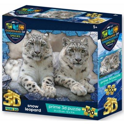 PRIME 3D PUZZLE GES Sněžní leopardi 100 ks – Zbozi.Blesk.cz