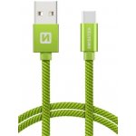 Swissten 71521207 USB 2.0 typ A na C, USB 2.0, zástrčka A - zástrčka C, opletený, 1,2m, zelený – Hledejceny.cz