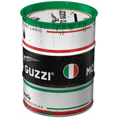 Postershop Plechová kasička barel: Moto Guzzi Italian Motorcycle Oil – Zboží Mobilmania