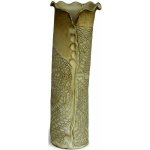 Keramikaportal.eu|Keramická světlá váza s jemným dekorem|Výška cca 30cm| Barva světlá vysoká – Sleviste.cz