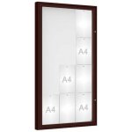 PROCITY Venkovní vitrína model 1000, 12 x A4, plexi, hnědá | Zboží Auto