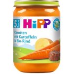 HiPP Bio Menu Mrkev s bramborem a Bio hovězím masem 190 g – Zboží Mobilmania