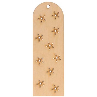 ČistéDřevo Dřevěná vyšívací předloha - záložka do knihy – Zboží Dáma