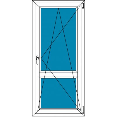 Aluplast Balkónové dveře Ideal 4000 Jednokřídlé Otevírací a Sklopné a dělené Bílá - Bílá 90 x 210 cm – Hledejceny.cz