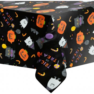 Party Halloweenský ubrus černý 137x274 cm