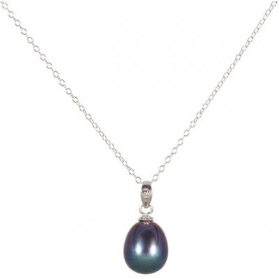JwL Luxury Pearls Stříbrný náhrdelník s modrou perlou JL0438
