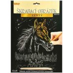 Škrabací obrázek zlatý hlava koně – Zboží Dáma