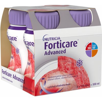 FORTICARE ADVANCED S PŘÍCHUTÍ CHLADIVÉHO OVOCE POR SOL 4X125ML – Hledejceny.cz