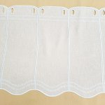 Vyšívaná záclonka na vitrážku GERSTER 11419 bílá výška 60 cm – Zboží Mobilmania