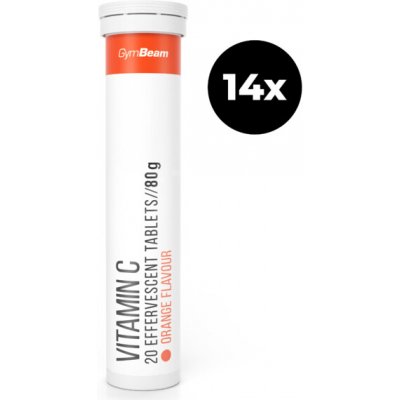 GymBeam Vitamín C 1000 mg šumivý pomeranč 14 x 20 tablet – Hledejceny.cz