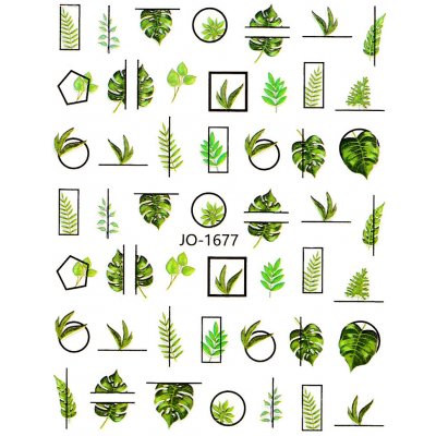 Samolepky na nehty Laser Leaf JO 1677 – Zboží Mobilmania
