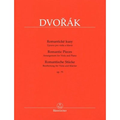 Antonín Dvořák: Romantic Pieces op. 75 / Romantické kusy noty na violu, klavír – Hledejceny.cz