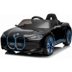 Beneo Elektrické autíčko BMW i4 černé 2,4 GHz dálkové ovládání USB/AUX/Bluetooth přípojka odpružení 12V baterie LED světla 2 X MOTOR ORIGINAL licence – Zboží Mobilmania