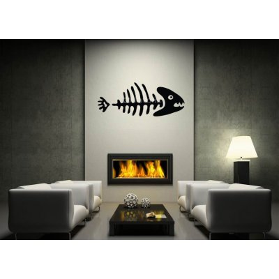Weblux vzor n66573968 Samolepka na zeď - fish bone, vector illustration kus dřeva (na vyztužení) kost jádro, rozměry 170 x 100 cm