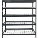 Majster Regál Rivet 180 x 150 x 60 cm 5 polic antracitová šedá – HobbyKompas.cz