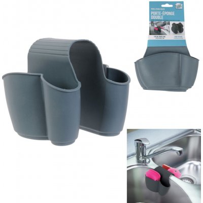 CMP Paris Držák na houbičku na dvojitý dřez, silikonový, šedý GABKE – Zbozi.Blesk.cz