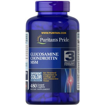 Puritan's Pride Double Strength Glucosamine, Chondroitin & MSM 480 Kapslí – Hledejceny.cz