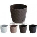 Prosperplast Květináč Ratolla round 21,9 cm hnědý – Zboží Mobilmania