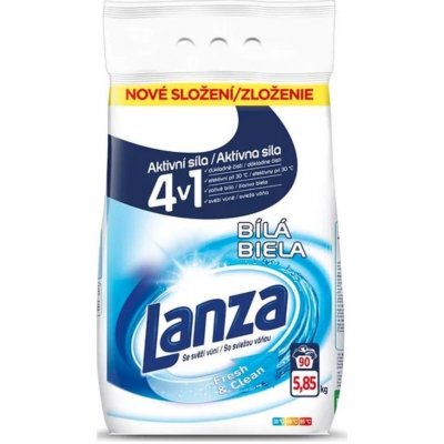 Lanza 4v1 Prací prášek na bílé prádlo Fresh & Clean 90 PD 5,85 kg – Zboží Mobilmania