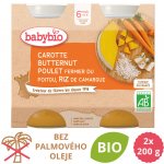 Babybio Mrkev s máslovou dýni kuřetem a rýži 2 x 200 g – Zboží Dáma