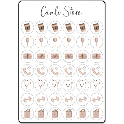 Samolepky Canli - Ikonky do diáře (A6) – Zboží Živě