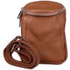 Kabelka Vera Pelle Dvouoddílová malá kožená crossbody kabelka no. 72 hnědá