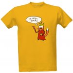 Tričko s potiskem Zmikund Se stim smiř mučskí pánské Zlatá – Sleviste.cz