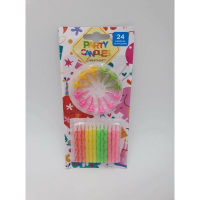 Emocio Dortové svíčky 60mm svícnů spirála mix barev – Hledejceny.cz