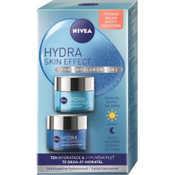 Nivea Hydra Skin Effect osvěžující gelový krém na den 50 ml + Hydra Skin Effect hydratační gel krém na noc 50 ml dárková sada