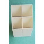 Stojánek na tužky plastový bílý 4 dílný – Zboží Dáma