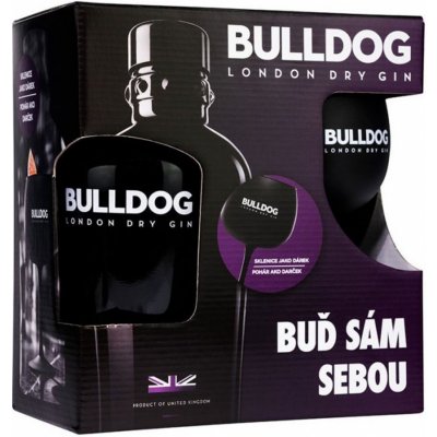 Bulldog gin + Pohár 40% 0,7 l (kazeta)