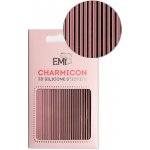 E.Mi Charmicon 3D Silicone Stickers 162 Lines Black samolepka – Zboží Dáma