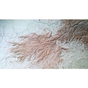 L.A.C. Afghánistán - plastická mapa 111 x 88 cm Varianta: bez rámu, Provedení: plastická mapa