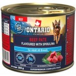 Ontario Adult hovězí pate s příchutí spirulíny 800 g – Sleviste.cz