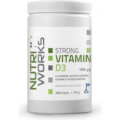 NutriWorks Strong Vitamin D3 2000iu 200 kapslí – Hledejceny.cz