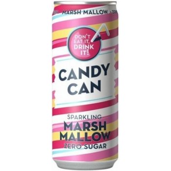 Candy Can Marshmallow sycená limonáda bez cukru s příchutí marshmallows 330 ml