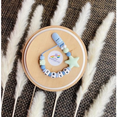 Puntja.cz klip na dudlík hvězdička se jménem světle zelená – Zboží Dáma