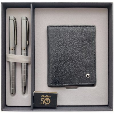 Scrikss Honour Carbon Grey dárková sada s vizitkářem SC364655 – Zboží Živě