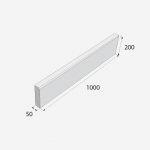 Presbeton obrubník ABO 12-20 100 x 5 x 20 cm přírodní beton 1 ks – HobbyKompas.cz