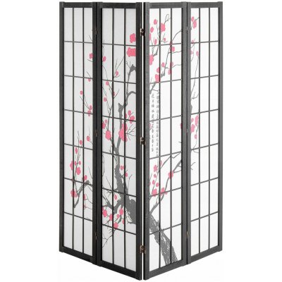SucceBuy Paraván do pokoje přenosný Japonský 4-dílný 162 x 170 cm – Zboží Dáma