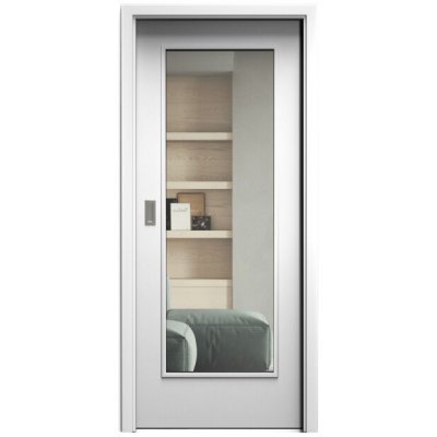 Sapeli Elegant Komfort M40 posuvné bílá hladká 60 x 210 cm Čiré sklo – Hledejceny.cz