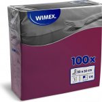 Wimex ubrousky 1V bordové 100ks 33x33cm – Hledejceny.cz