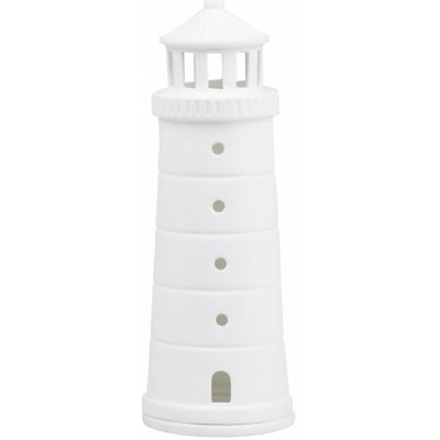 räder Porcelánová lucerna Lighthouse 18 cm, bílá barva, porcelán – Zboží Dáma