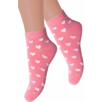 STEVEN Dívčí kotníkové ponožky 004/182 růžová (pink)