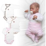 Baby Nellys Rostoucí výhodná sada 3x Body zap. bokem Nature růžová béžová taupe – Zbozi.Blesk.cz